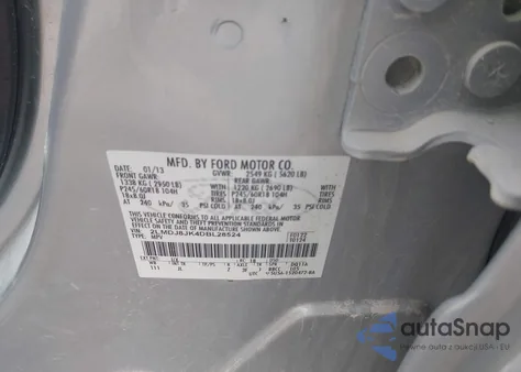 2013 Lincoln Mkx from USA, damaged, VIN 2LMDJ8JK4DBL28524